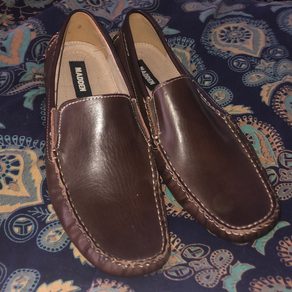 Men’s dark brown dress shoes madden worn once
